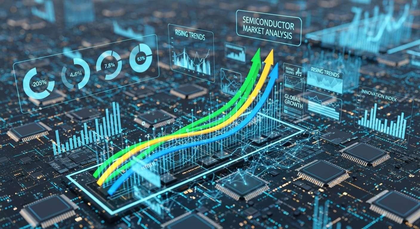 Illustration of networked data insights and chips